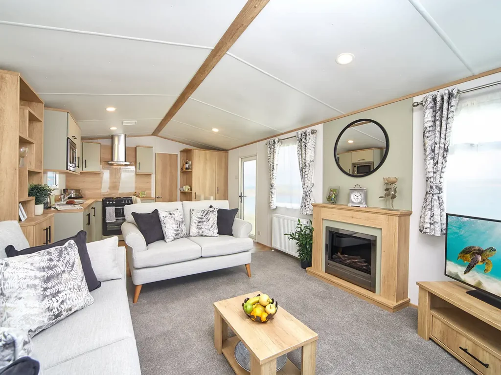 Carnaby Silverdale Holiday Home Lodge for Sale Living Room & Sitting Area by Paradise Lakeside Lodges